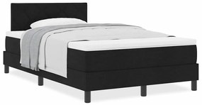 vidaXL Κρεβάτι box spring με στρώμα Μαύρο 120 x 190 cm ύφασμα