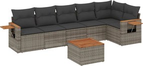 vidaXL Patio Sofa Set 6-θέσια Grey