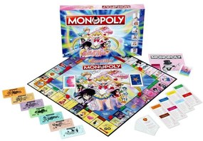 Επιτραπέζιο Παιχνίδι Monopoly - Sailor Moon 036177 (Αγγλική Γλώσσα) Για 2-6 Παίκτες 8 Ετών+ Multicolor Winning Moves