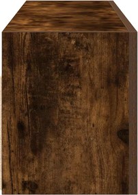 vidaXL ντουλάπι τοίχου μπάνιου καπνιστή δρυς 100x25x30 cm