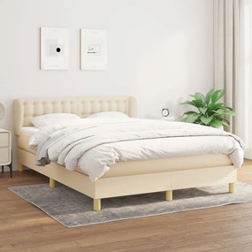 ΚΡΕΒΑΤΙ BOXSPRING ΜΕ ΣΤΡΩΜΑ ΚΡΕΜ 140X200 ΕΚ. ΥΦΑΣΜΑΤΙΝΟ 3127130