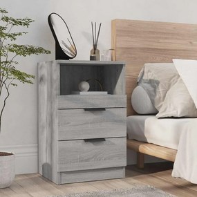 vidaXL Κομοδίνο Γκρι Sonoma από Επεξεργασμένο Ξύλο