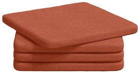 vidaXL Μαξιλάρια καθισμάτων 4 pcs Κόκκινο Πορτοκαλί 40 x 40 x 3 cm