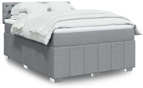 vidaXL Κρεβάτι Boxspring με Στρώμα Αν. Πράσινο 160x200εκ Υφασμάτινο