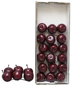 Supergreens Διακοσμητικό Μήλο Σκούρο Κόκκινο Set/24 Ø3,5 εκ.
