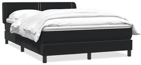 vidaXL Κρεβάτι Boxspring με Στρώμα Μαύρο 160x210 εκ. Βελούδινο