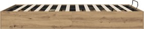 vidaXL Κρεβάτι Οθωμανικού Τύπου Τεχνίτικη Δρυς 140 x 200 cm