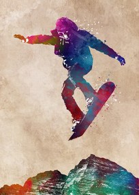 Εικονογράφηση Snowboard Sport Art, Justyna Jaszke