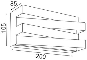 Επιτοίχιο Φωτιστικό LED Milano-Mauro