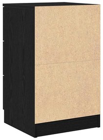 vidaXL Κομοδίνο Μαύρη δρυς 40 x 65 x 65 εκ. Επεξεργασμένο ξύλο