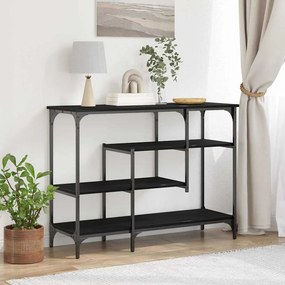 vidaXL Κονσόλα Μαύρη Δρυς 100x35x75 εκ Επεξεργασμένο Ξύλο και Ατσάλι