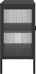 vidaXL Ντουλάπι Μαύρο 105 x 35 x 70 εκ. από Γυαλί και Ατσάλι