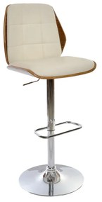 Σκαμπό DKD Home Decor Καφέ Κρεμ Ασημί 50 x 52 x 121 cm