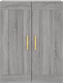 vidaXL Ντουλάπι Γκρι Sonoma 69,5 x 34 x 180 εκ. Επεξεργασμένο Ξύλο