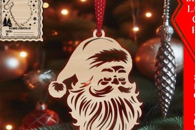 Σετ των 3 Intra απο ξύλο plywood 3mm-4mm πάχος Χριστουγεννιάτικο στολίδι με κάρτα  C Δίασταση 8x8 cm INTRAFABR-107930886