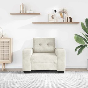 vidaXL Πολυθρόνα-Καναπέ-Κρεμ 100x78x80 εκ. Βελούδο