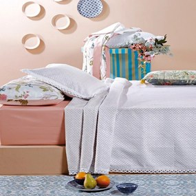 Κουβέρτα Dorothy 26 Light Grey-White Kentia Υπέρδιπλo 230x260cm Cotton-Polyester