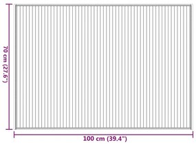 Χαλί Ορθογώνιο Καφέ 70 x 100 εκ. Μπαμπού - Καφέ