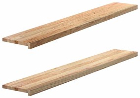 vidaXL Περβάζια παραθύρων 2 τεμ. 160x25x2 εκ. Ακατέργαστο Μασίφ Δρυός