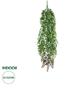 GloboStar® Artificial Garden HANGING FERN BRANCH  20830 Τεχνητό Διακοσμητικό Κρεμαστό κλαδί Φτέρης Μ30 x Π10 x Υ85cm