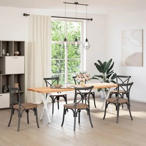 VidaXL Πόδια Τραπεζαρίας σε Σχήμα Χ, 2 τεμ. Λευκά 57x(72-73) εκ. Ατσάλι