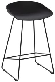 ΣΚΑΜΠΟ ΜΠΑΡ NAILA HM9299.02 ΜΑΥΡΟ ΜΕΣΑΙΟΥ ΥΨΟΥΣ 44x44x74Yεκ.