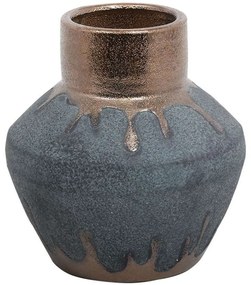 Βάζο 0046-124-009 20x21cm Blue-Bronze Ceramic
