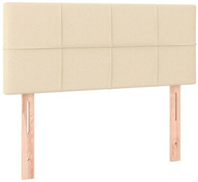 vidaXL Κρεβάτι Boxspring με Στρώμα Κρεμ 80 x 200 εκ. Υφασμάτινο