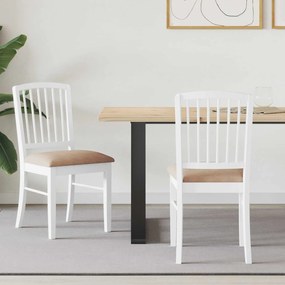 vidaXL Καρέκλες φαγητού 2 pcs Λευκό 50 x 52,5 x 91 εκ