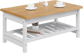 VidaXL Τραπεζάκι σαλονιού EKAI Λευκό 100 x 60 x 45,5 εκ.