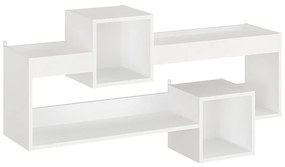 Wall Shelf Shellie in white color 120x28x65cm 120x28x65 εκ.