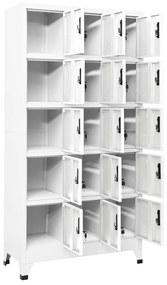 VidaXL Φοριαμός Λευκός 90 x 40 x 180 εκ. Ατσάλινος