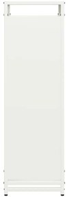 vidaXL Ράφι για καυσόξυλα Λευκό 90x28x90 cm Ατσάλι ψυχρής έλασης