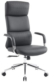 Καρέκλα γραφείου διευθυντή Bendona pakoworld pu σε μαύρη απόχρωση 71x78x119-127εκ