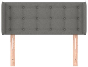 vidaXL Κεφαλάρι με Πτερύγια Σκούρο Γκρι 93x16x78/88 εκ. Υφασμάτινο