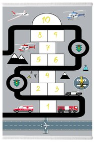 ΠΑΙΔΙΚΟ ΧΑΛΙ ΜΕ ΚΡΟΣΙΑ HM7679.10 ΓΚΡΙ 120Χ180 εκ.