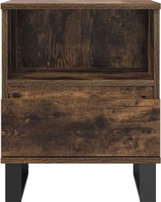 vidaXL Κομοδίνα 2 τεμ. Καπνιστή Δρυς 40 x 35 x 50 εκ. Επεξεργ. Ξύλο
