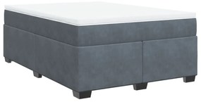 ΚΡΕΒΑΤΙ BOXSPRING ΜΕ ΣΤΡΩΜΑ ΣΚΟΥΡΟ ΓΚΡΙ 140X190 ΕΚ. ΒΕΛΟΥΔΙΝΟ 3285282