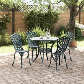 vidaXL Σέτ φαγητού για κήπο 5 pcs Πράσινο Αλουμίνιο