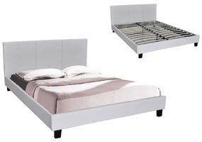 WOODWELL Ε8060,11WILTON Κρεβάτι Μονό, για Στρώμα 90x190cm, Pu Άσπρο 97x203x89cm Ε8060,11