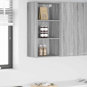 vidaXL Κρεμαστό ντουλάπι Γκρίζο Σονομα 40 x 29,5 x 80 εκ.