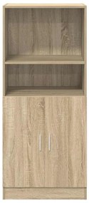 Στήλη Κουζίνας Sonoma Δρυς 57x41,5x131,5 εκ. Επεξεργασμένο Ξύλο - Καφέ