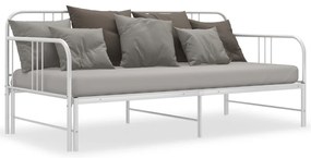 vidaXL Πλαίσιο για Καναπέ - Κρεβάτι Λευκό 90 x 200 εκ. Μεταλλικό