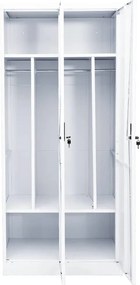 vidaXL Ντουλάπα Λευκή 80 x 50 x 180 εκ. από Χάλυβα