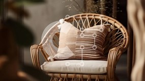 Intra Συλλεκτικό Ξύλινο Παζλ Plywood 4mm - Καρέκλα Rattan με Διακοσμητικό Μαξιλάρι Σε Ξύλινο Κουτί - Διαστάσεις Puzzle: 10x10 cm – 25 κομμάτια