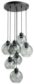 Κρεμαστό Φωτιστικό Οροφής 7xE27 Γυαλί Cubus TK Lighting-10207-Φιμέ/Smoke 10207