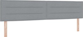 vidaXL Κρεβάτι box spring με στρώμα Ανοιχτό γκρι 200 x 200 cm Ύφασμα