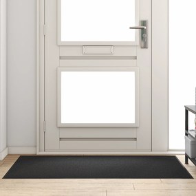 vidaXL Μαύρο Ορθογώνιο Πατάκι Πόρτας 90x150 εκ