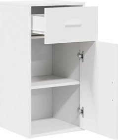 vidaXL Πλαϊνό γραφείο με συρτάρι Λευκό 38 x 34 x 75 εκ
