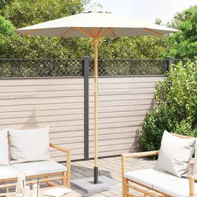 vidaXL Ομπρέλα Κήπου Κρεμ λευκό 217 x 217 x 230 εκ. Μπαμπού
